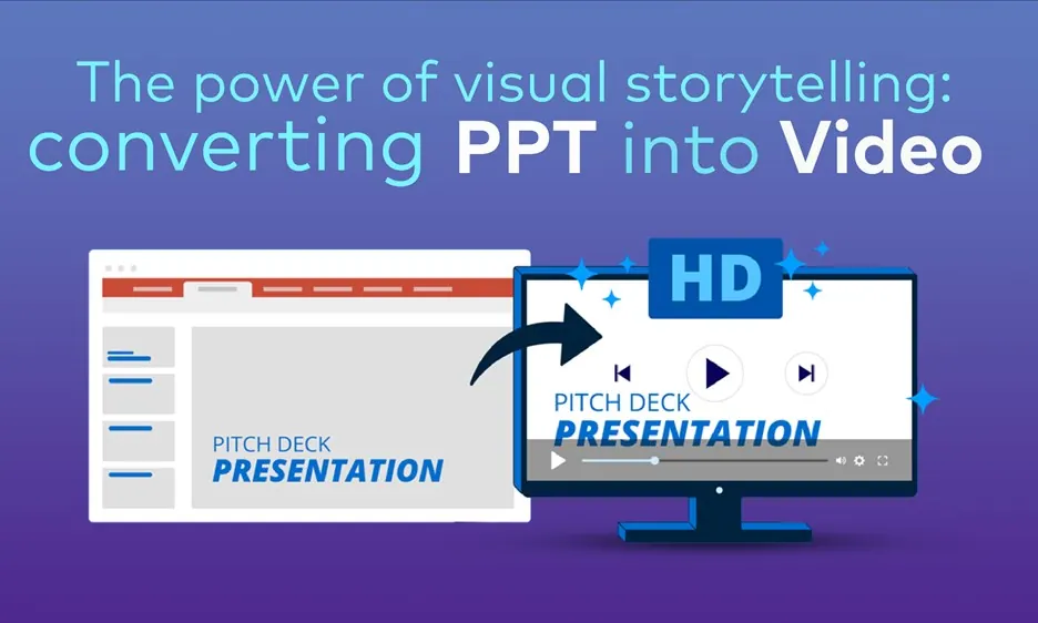 Turn your PPT into Video and engage your audience better and quicker.
