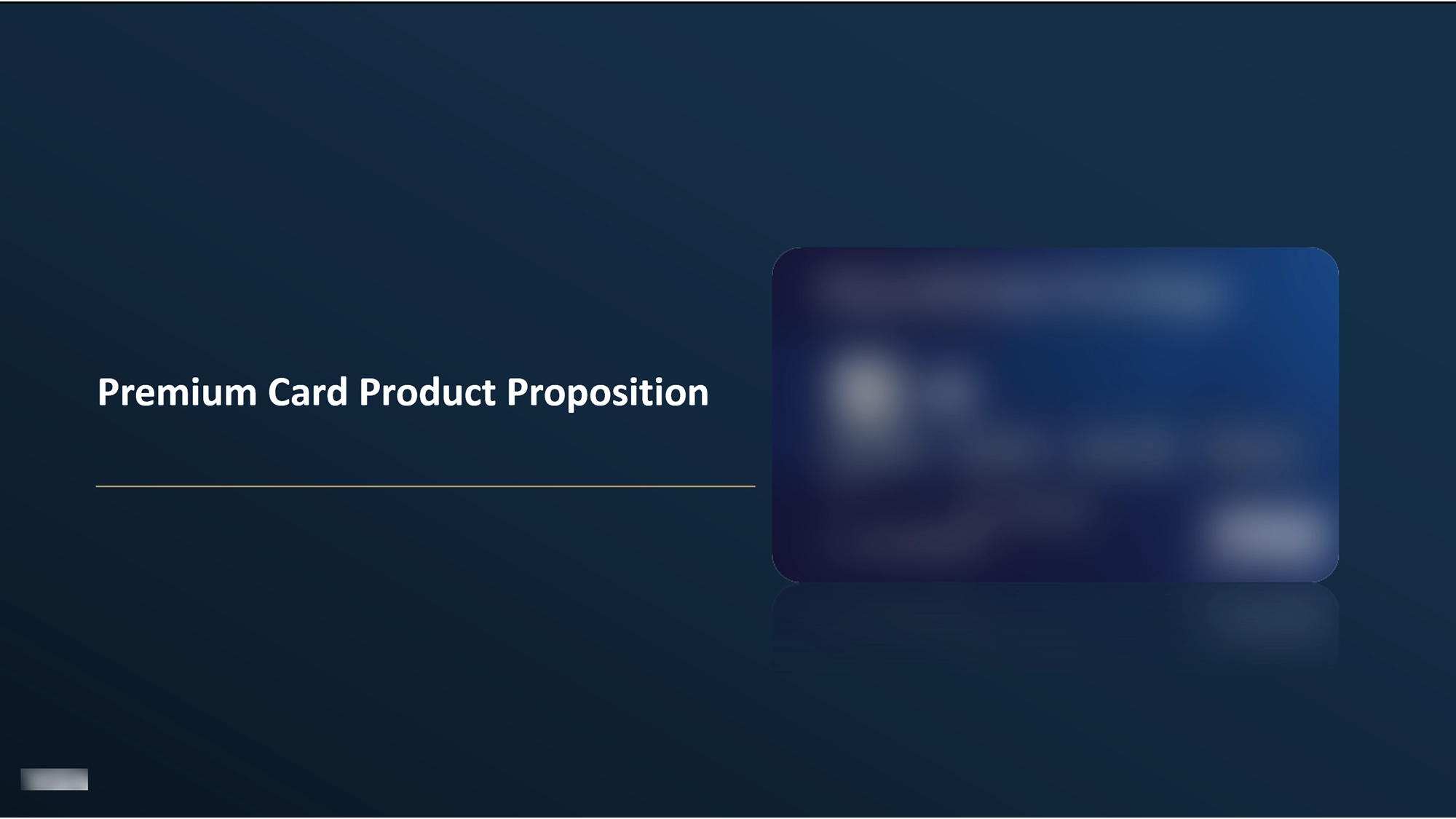 Product Launch Deck for a bank before Deck Sherpa: Presentation Design Services