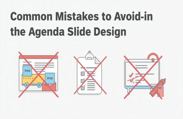 Avoid detail overload, vague labels, and poor slide design when creating a professional agenda presentation | Deck Sherpa Blog