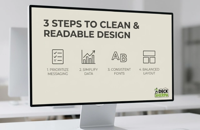 Clean slide design with readable fonts, strong contrast, and balanced whitespace | Deck Sherpa Blog